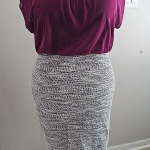 Enfocus Studio Raspberry Pink Colorblock Dress G Skirt Size 12